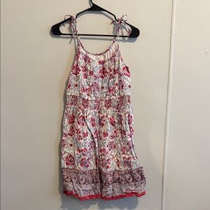 American Eagle Outfitters Red and White Floral Mini Dress